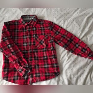 Kenneth Cole Red and Black Plaid Kid's Shirt